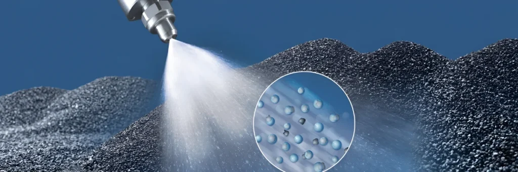 Droplet Size Matters in Dust Suppressions